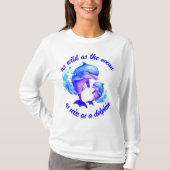 Schattigee Waterverf Dolfijnen Quote | T-shirt (Voorkant)
