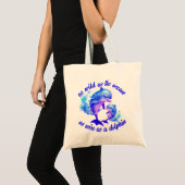 Schattigee Waterverf Dolfijnen Quote | Tote Bag (Voorkant (product))