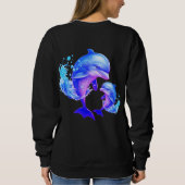 Schattigee Waterverf Dolfijnen Quote | Trui (Achterkant)