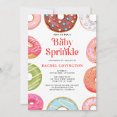 Schattigee Waterverf Donut Baby Sprinkle Baby show Kaart (Voorkant)