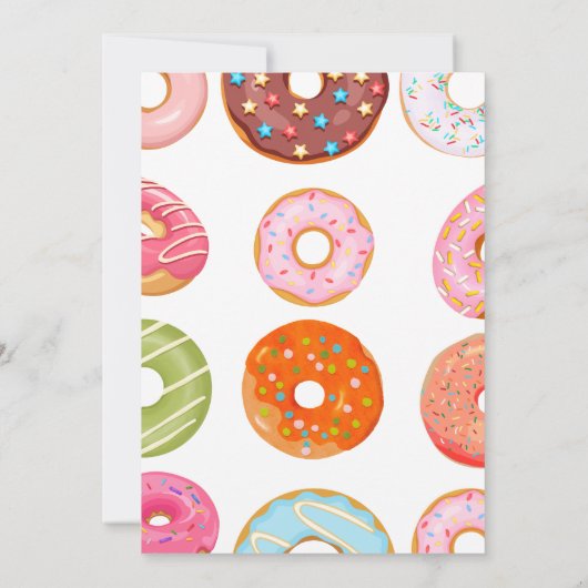 Schattigee Waterverf Donut Baby Sprinkle Baby show Kaart (Achterkant)