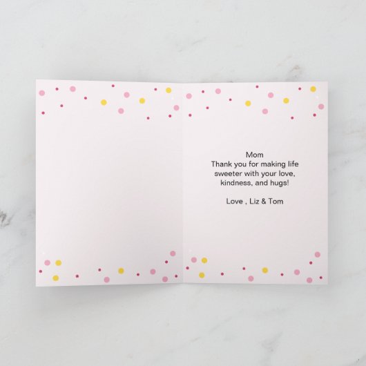 Schattigee Waterverf Donut Mom Je maakt het leven Kaart (Binnen)