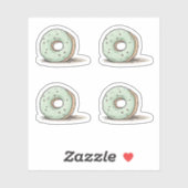 Schattigee Waterverf Donut Sticker (Vel)
