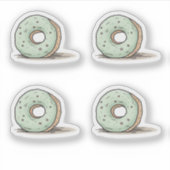 Schattigee Waterverf Donut Sticker (Voorkant)
