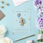 Schattigee Waterverf Dragon Balloon eerste verjaar Acryl Uitnodigingen (Insitu (Huwelijk))