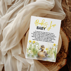 Schattigee Waterverf Duck Boeken voor Baby shower Kaart