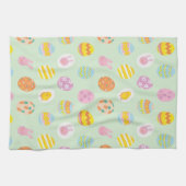 Schattigee Waterverf Easter Painted Egg Pattern Gr Theedoek (Horizontaal)