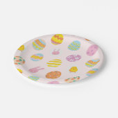 Schattigee Waterverf Easter Painted Egg Pattern Pi Papieren Bordje (Gekanteld)
