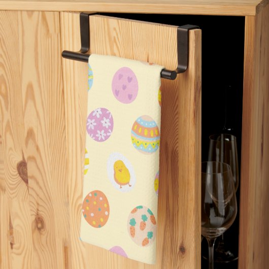 Schattigee Waterverf Easter Painted Egg Pattern Ye Theedoek (Derde Gevouwen)