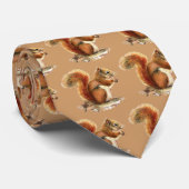 Schattigee Waterverf eekhoorns, dierlijke Humor Stropdas (Opgerold)