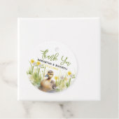 Schattigee Waterverf eend baby jongen douche Bedankjes Labels (In situ)