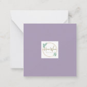 Schattigee Waterverf eend n lavendel blank Notitiekaartje (Achterkant)