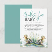Schattigee Waterverf eendenboeken voor Baby Kaart (Voorkant / Achterkant)