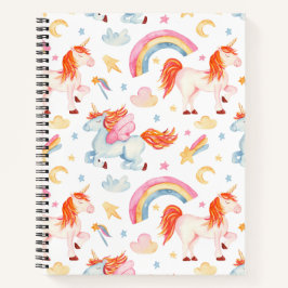 Schattigee Waterverf Eenhoorn Primary Composition Notitieboek