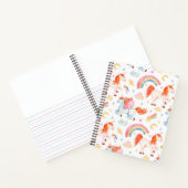 Schattigee Waterverf Eenhoorn Primary Composition Notitieboek (Binnen)