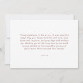 Schattigee Waterverf Eenhoorn Rainbow Welkom Baby Kaart (Achterkant)