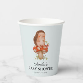 Schattigee Waterverf egel blauw Baby shower Papieren Bekers