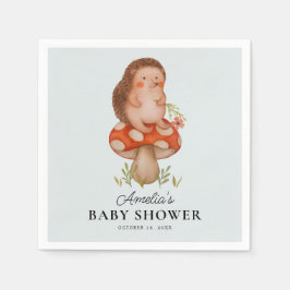 Schattigee Waterverf egel blauw Baby shower Servet