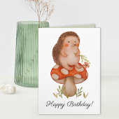 Schattigee Waterverf egel op een paddenstoel verja Kaart