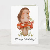 Schattigee Waterverf egel op een paddenstoel verja Kaart (Voorkant)