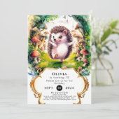 Schattigee Waterverf egel Verjaardag Kaart (Staand voorkant)