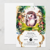 Schattigee Waterverf egel Verjaardag Kaart (Voorkant / Achterkant)