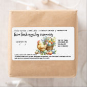 Schattigee Waterverf Eierkarton Etiket (Insitu)