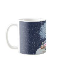 Schattigee Waterverf Feestelijke Sneeuwmannen