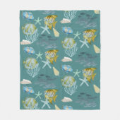 Schattigee Waterverf Fish Shells Koraal Fleece Dek (Voorkant)