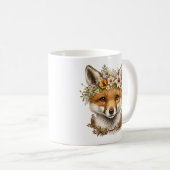 Schattigee Waterverf Floral Baby Fox Koffiemok (Voorkant rechts)