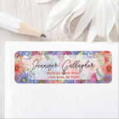 Schattigee Waterverf Floral Botanical retouradres Etiket (Insitu)