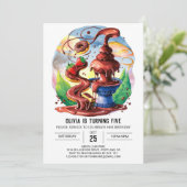 Schattigee Waterverf Fontein Chocolade Verjaardag Kaart (Staand voorkant)