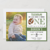 Schattigee Waterverf Football Foto 1e verjaardag Kaart (Voorkant)