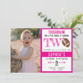 Schattigee Waterverf Football Foto Meisje 2e Verja Kaart (Staand voorkant)