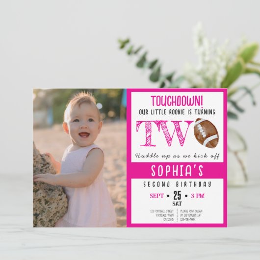 Schattigee Waterverf Football Foto Meisje 2e Verja Kaart (Staand voorkant)