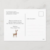 Schattigee Waterverf Forest Buck Doe Vrolijk Kerst Feestdagenkaart (Achterkant)