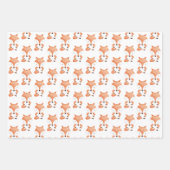 Schattigee Waterverf Fox Pattern Dier Inpakpapier Vel (Voorkant 2)