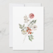 Schattigee Waterverf Fox Winter Baby shower Kaart (Achterkant)