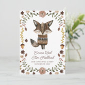 Schattigee Waterverf Fox zwangerschap Aankondiging (Staand voorkant)