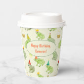 Schattigee Waterverf Frogs Funny Hoppy Verjaardags Papieren Bekers (Voorkant)