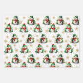 Schattigee Waterverf Frosty in rood groen Inpakpapier Vel (Voorkant 2)