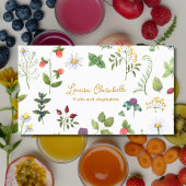 Schattigee Waterverf Fruit Herb Garden Boerderij Visitekaartje