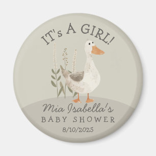 Schattigee Waterverf Gans Baby shower Favor Magnet