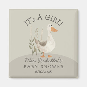 Schattigee Waterverf Gans Baby shower Favor Magnet