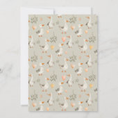 Schattigee Waterverf Gans Baby shower Invitation Kaart (Achterkant)