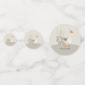 Schattigee Waterverf Gans Baby shower Tafel Confet Confetti (Voorkanten)