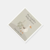Schattigee Waterverf Gans Baby showers servetten (Hoek)