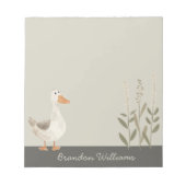 Schattigee Waterverf Gans  Notitieblok (Voorkant)
