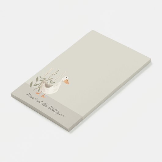 Schattigee Waterverf Gans Post-it® Notes (Schuin)