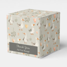 Schattigee Waterverf Ganzen & Dank u Favor Box Bedankdoosjes